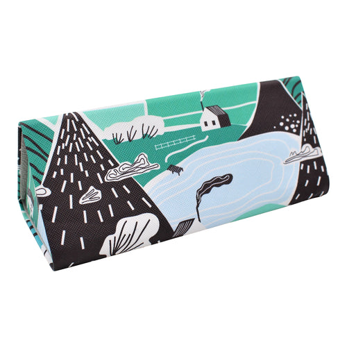 REAL SIC Hard  Folding  PU Leather Glasses Case – Farm House